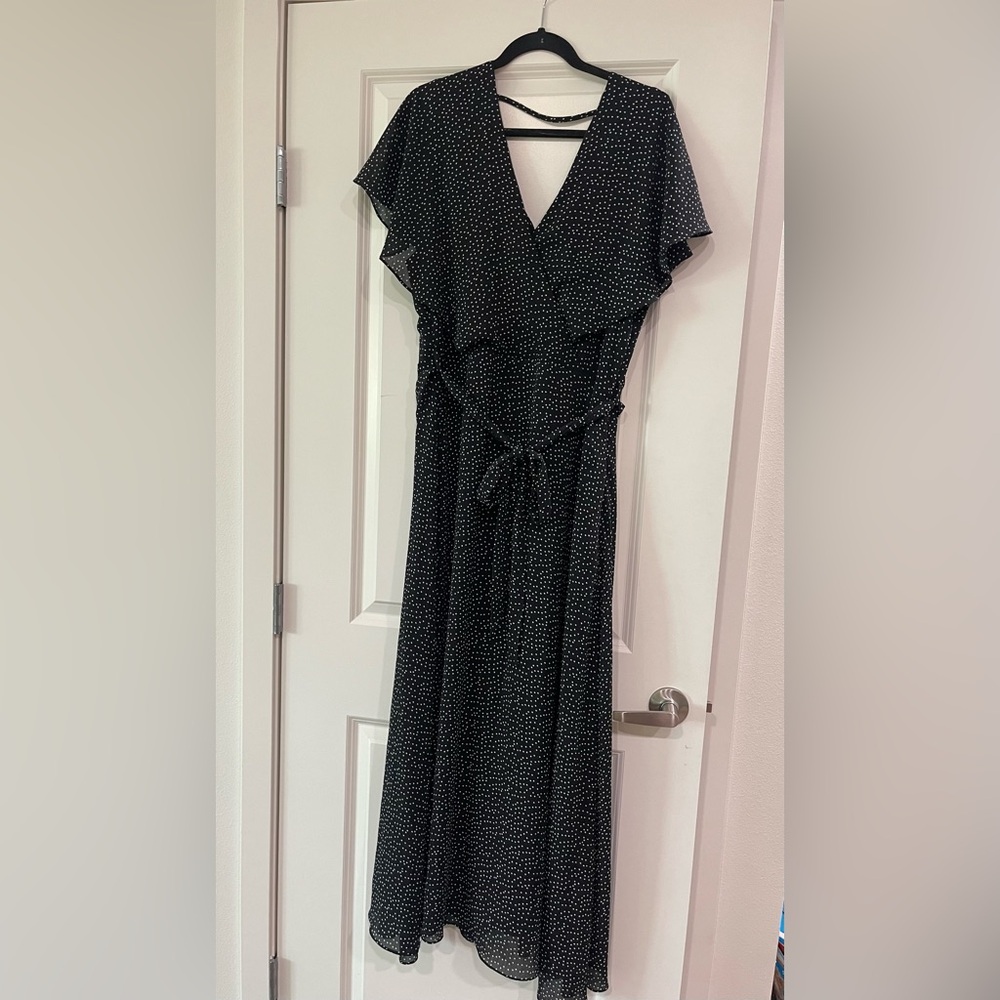 City Chick black and white polkadot dress. Size 16.